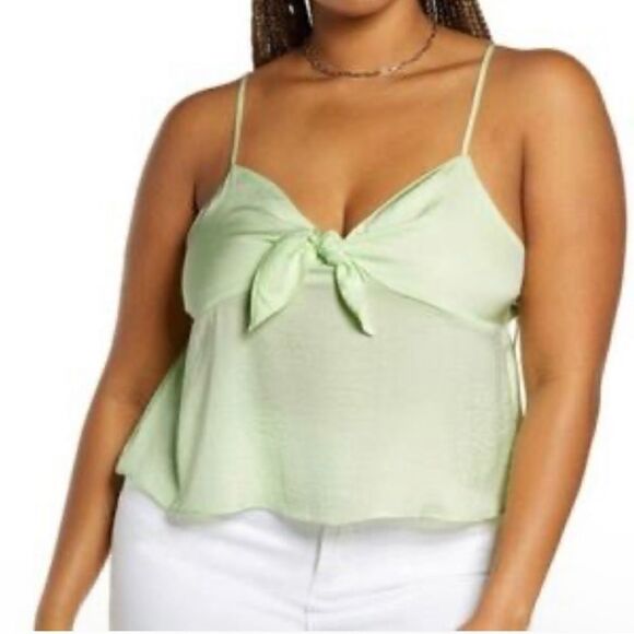 bp Tops - NEW BP. Green Sleeveless Strappy Crop Camisoles Tops Women's Size 1X